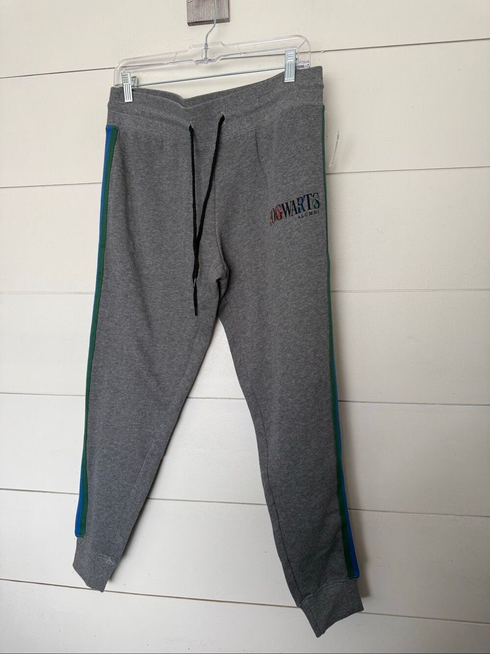 Harry Potter Adult Medium Hogwart Alumni Grey Sweatpants New